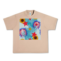 Burro patriotic fireworks and sunflower Urban Heavy Tee - BundleAndBundleShop