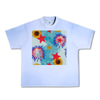 Grape Ice patriotic fireworks and sunflower Urban Heavy Tee - BundleAndBundleShop