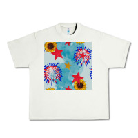 Pistachio patriotic fireworks and sunflower Urban Heavy Tee - BundleAndBundleShop
