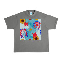 Tornado patriotic fireworks and sunflower Urban Heavy Tee - BundleAndBundleShop