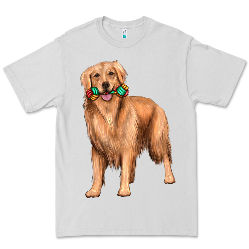 Golden Retriever With Toys Premium Tee by texasbilliewilder | Teevron