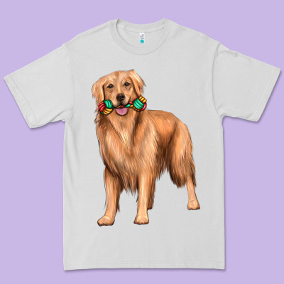Golden Retriever With Toys Premium Tee Designed By Texasbilliewilder