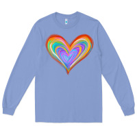 Colony Blue Watercolor Pride Heart Long Sleeve Tee - Jasminsmagicworld