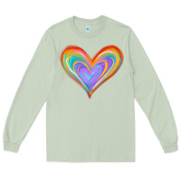 Matcha Watercolor Pride Heart Long Sleeve Tee - Jasminsmagicworld