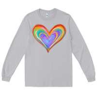 Moon Dust Watercolor Pride Heart Long Sleeve Tee - Jasminsmagicworld