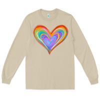Mushroom Watercolor Pride Heart Long Sleeve Tee - Jasminsmagicworld