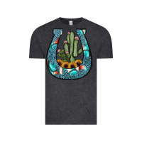 Vintage Black cactus horseshoe Vintage Tee - JahusDesignShop