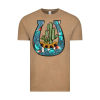 Vintage Coffee cactus horseshoe Vintage Tee - JahusDesignShop