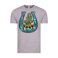 Vintage Zinc cactus horseshoe Vintage Tee - JahusDesignShop
