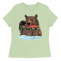Matcha mama bear haunting fish Ladies Tee - RanaPortraitStore