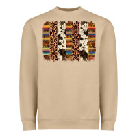 Mushroom serape sunflower cowhide leopard brushstroke Heavyweight Sweatshirt - AdoDesignShop