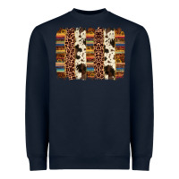 Navy serape sunflower cowhide leopard brushstroke Heavyweight Sweatshirt - AdoDesignShop