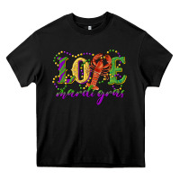 Black love with crawfish mardi gras Heavy Core Tee - RanaPortraitStore