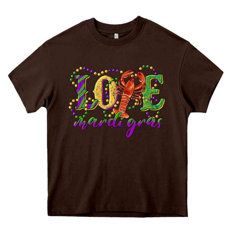 Love With Crawfish Mardi Gras Heavy Core Tee by RanaPortraitStore | Teevron