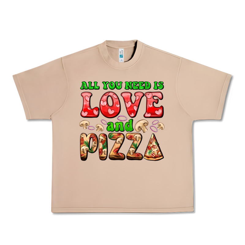 All You Need Is Love And Pizza Urban Heavy Tee by AdoDesignShop | Teevron