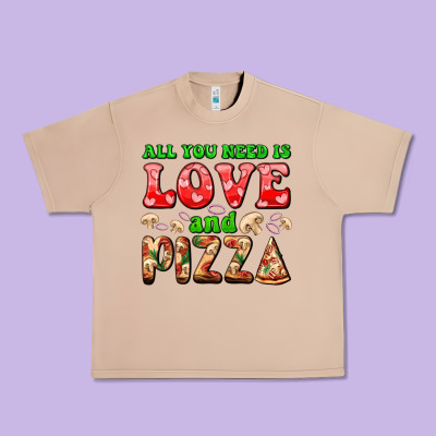 All You Need Is Love And Pizza Urban Heavy Tee Designed By Adodesignshop