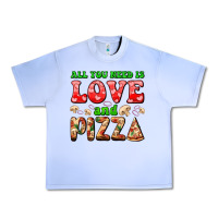 Grape Ice all you need is love and pizza Urban Heavy Tee - AdoDesignShop