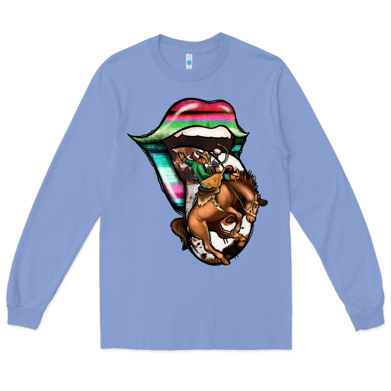 Serape Cowboy Tongue Long Sleeve Tee by Jasminsmagicworld | Teevron