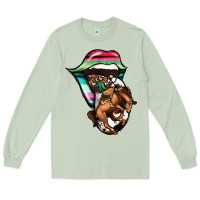 Matcha Serape Cowboy Tongue Long Sleeve Tee - Jasminsmagicworld