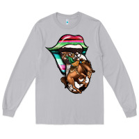 Moon Dust Serape Cowboy Tongue Long Sleeve Tee - Jasminsmagicworld