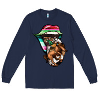 Navy Serape Cowboy Tongue Long Sleeve Tee - Jasminsmagicworld