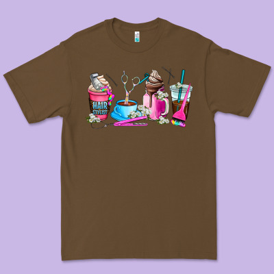 Hair Stylist Coffee Cup Premium Tee Designed By Adodesignshop