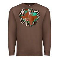 Chestnut Western Horsehide Texas Flag Premium Sweatshirt - Bettercallsaul