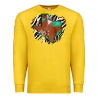 Lemon Western Horsehide Texas Flag Premium Sweatshirt - Bettercallsaul