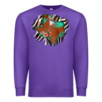 Purple Western Horsehide Texas Flag Premium Sweatshirt - Bettercallsaul