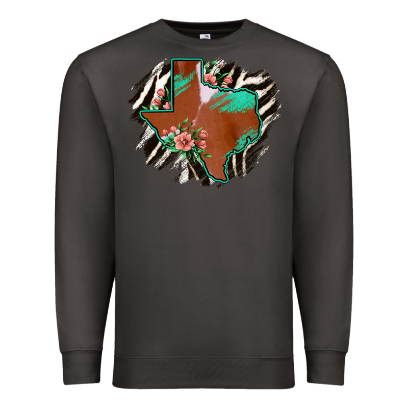 Western Horsehide Texas Flag Premium Sweatshirt by Bettercallsaul | Teevron