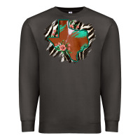 Smoke Western Horsehide Texas Flag Premium Sweatshirt - Bettercallsaul