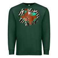 Sports Green Western Horsehide Texas Flag Premium Sweatshirt - Bettercallsaul