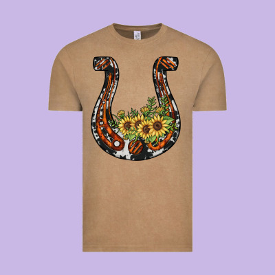 Horseshoe Sunflower Vintage Tee Designed By Jahusdesignshop