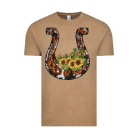 Vintage Coffee horseshoe sunflower Vintage Tee - JahusDesignShop