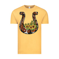 Vintage Mustard horseshoe sunflower Vintage Tee - JahusDesignShop