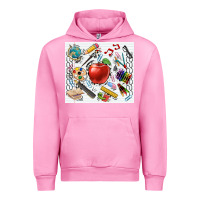 Fuchsia Pink school elements tumbler Urban Hoodie - CowGirlArtShop