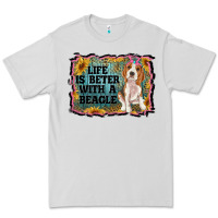 Dove Grey life is better with a beagle Premium Tee - RanaPortraitStore