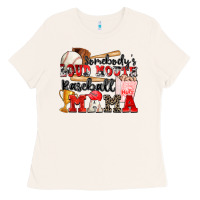 Bone somebody's loud mouth baseball mama Ladies Tee - Zillion Design Studio