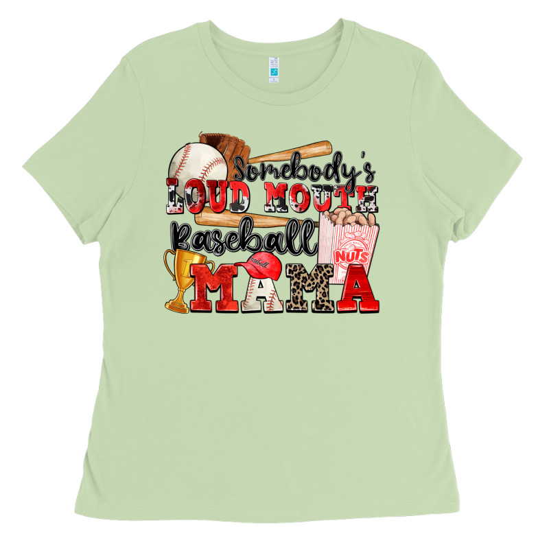 Somebody's Loud Mouth Baseball Mama Ladies Tee by Zillion Design Studio | Teevron