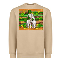Mushroom st patricks goat family shamrock gold serape leopard glitter wooden tu Heavyweight Sweatshirt - Artiststas