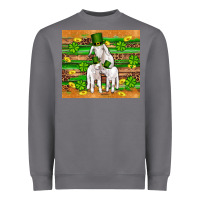 Storm st patricks goat family shamrock gold serape leopard glitter wooden tu Heavyweight Sweatshirt - Artiststas