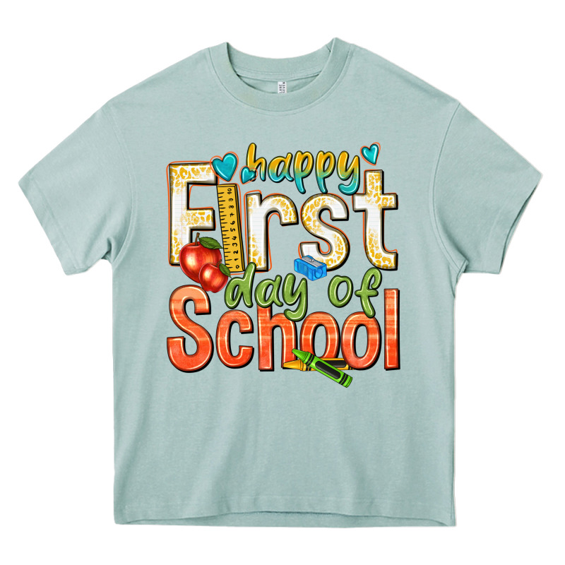 Happy First Day Of School Heavy Core Tee by texasbilliewilder | Teevron