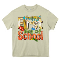Mossy happy first day of school Heavy Core Tee - texasbilliewilder