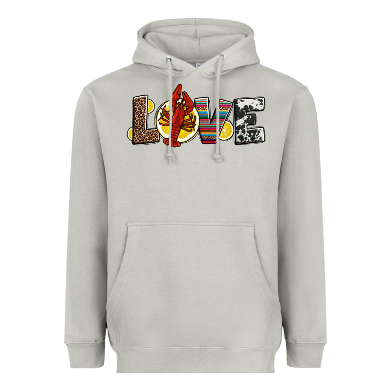 Love Crawfish Western Mardi Gras Heavyweight Hoodie by Jasminsmagicworld | Teevron