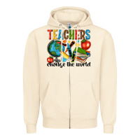 Sandshell teachers change the world Zipper Hoodie - NancyCooperArtShop