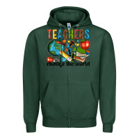 Sports Green teachers change the world Zipper Hoodie - NancyCooperArtShop