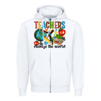White teachers change the world Zipper Hoodie - NancyCooperArtShop