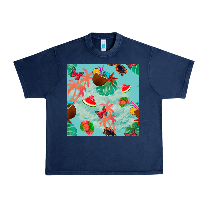 Summer Vibes Seamless Pattern Urban Heavy Tee by BundleAndBundleShop | Teevron