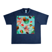 Navy summer vibes seamless pattern Urban Heavy Tee - BundleAndBundleShop
