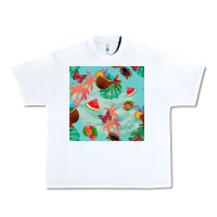 White summer vibes seamless pattern Urban Heavy Tee - BundleAndBundleShop